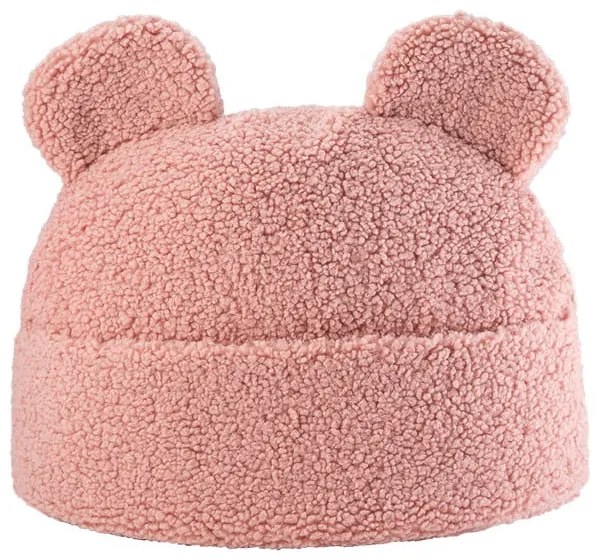 Розова детска възглавница за диван от букле Teddy Pouch – Wigiwama