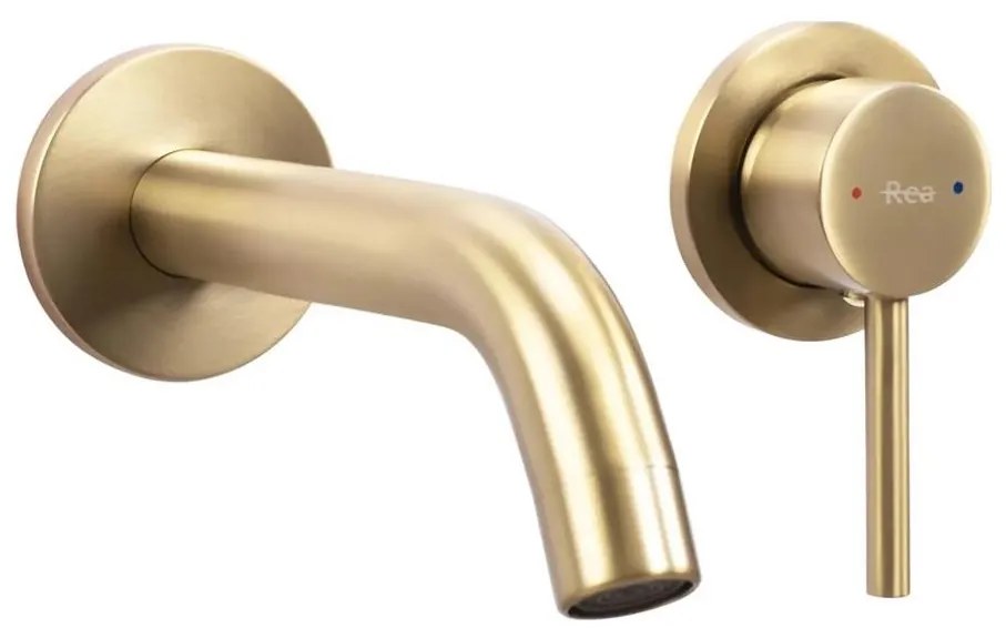 REA-B5334 - Смесител за умивалник за вграден монтаж OWEN, четкано злато