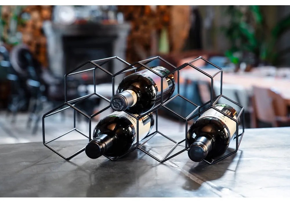 Черна метална стойка за вино - Leopold Vienna