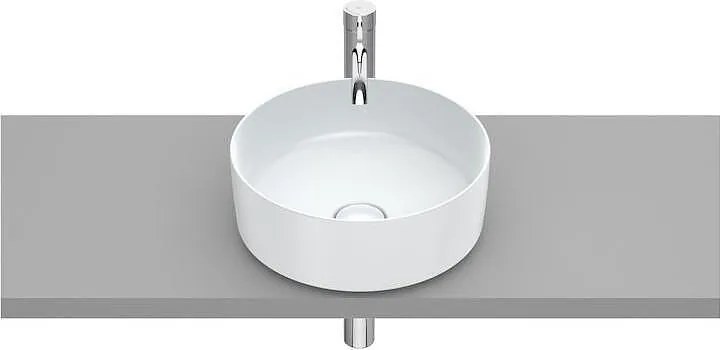 Умивалник Inspira Round за монтаж върху плот ф 370, перла