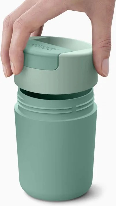 Термочаша Joseph Joseph Sipp 81122, Запечатваща се капачка, 340 мл, Без BPA, Полипропилен, Зелен