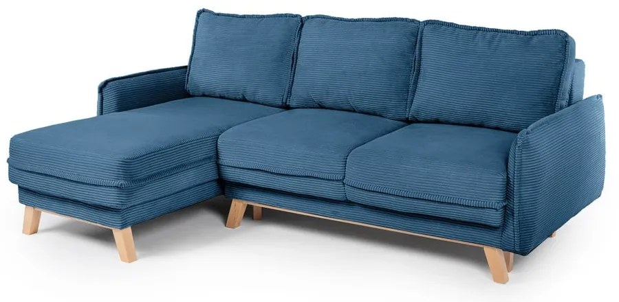 Променлив син велурен разтегателен диван Tori - Bonami Selection