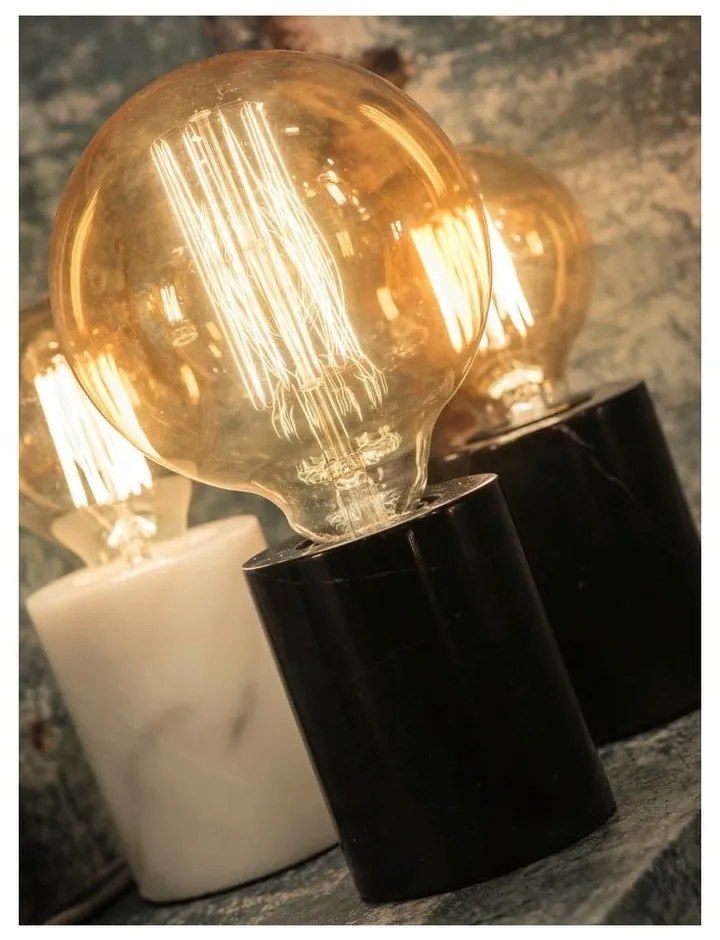 Черна настолна лампа с мраморна основа Athens - it's about RoMi