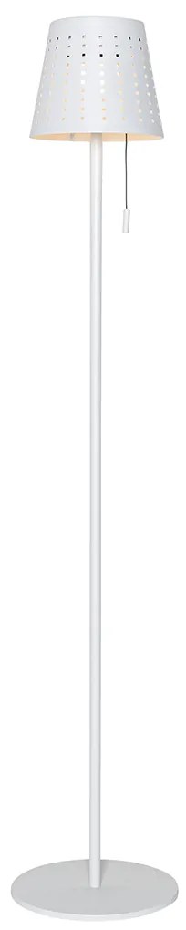 Подова лампа за външен монтаж бяла с LED 3-степенна димируема на слънчева енергия - Ferre