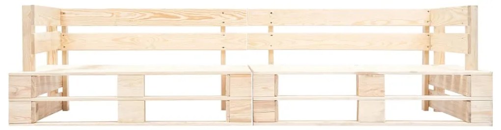 277482 vidaXL Градински 2-местен диван от палети, натурално дърво