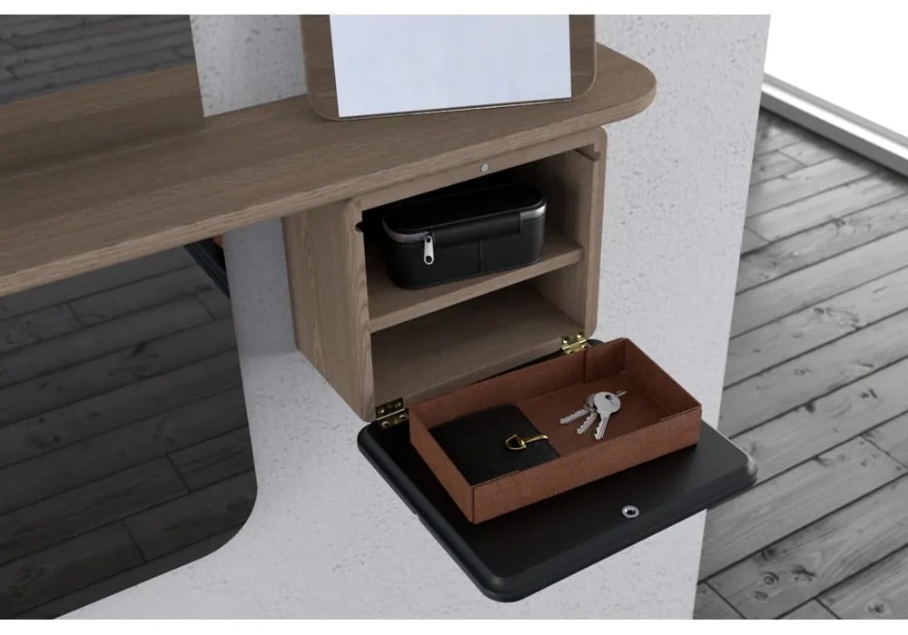 Комплект за коридор в дъбов декор в цвят антрацит-природен One More Look - UMAGE