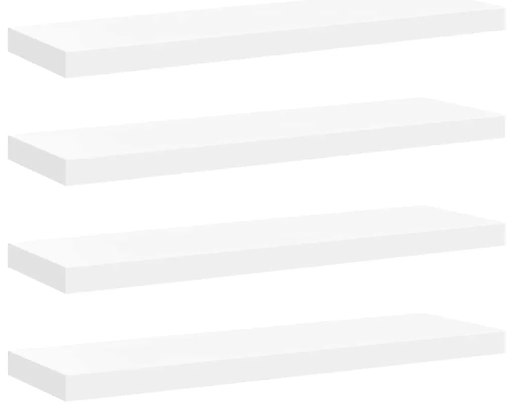 323816 vidaXL Окачени стенни рафтове, 4 бр, бели, 80x23,5x3,8 см, МДФ