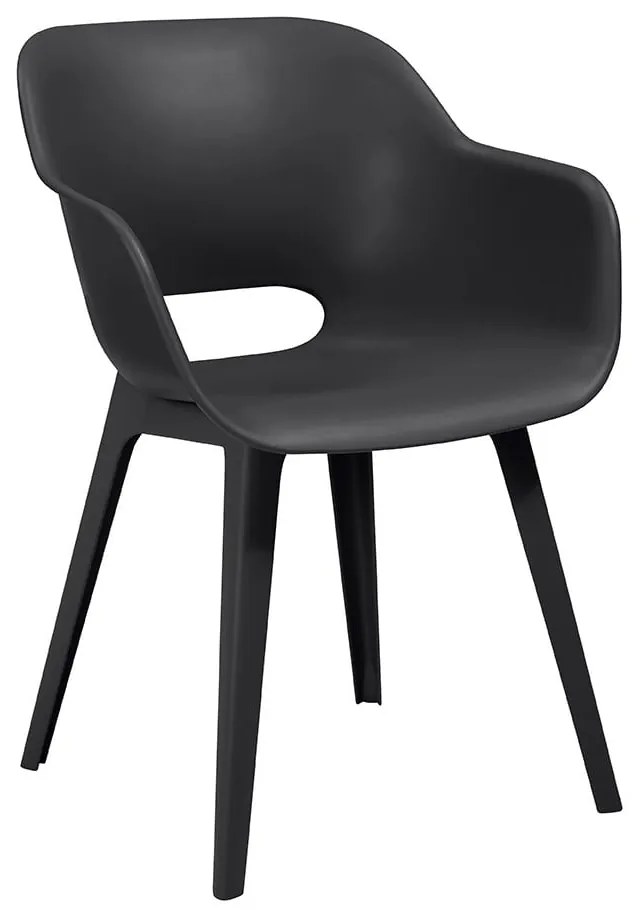 Тъмносиви пластмасови градински столове в комплект 2 бр. Akola – Keter