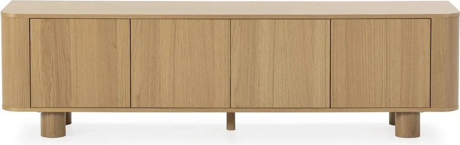 Маса за телевизор от декор от дъб в естествен цвят 180x50,5x40 cm Padoc – MOME