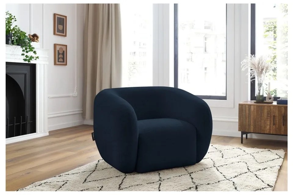 Тъмносиньо кресло Celine – Bobochic Paris