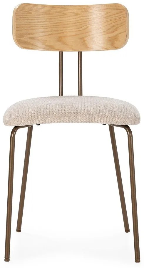 Бежов/в естествен цвят тапициран трапезен стол Olimpia – MOME