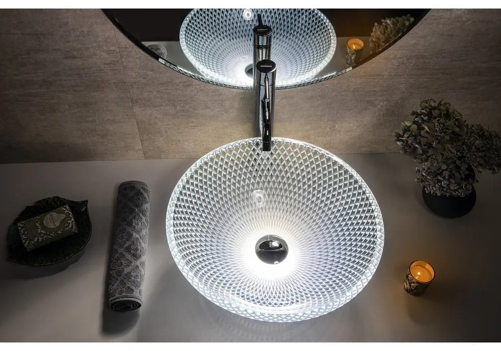 Стъклена кръгла мивка ø 42 cm Puketa – Sapho