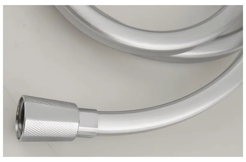 Пластмасов душ маркуч в сребрист цвят Quadroflex – Sapho