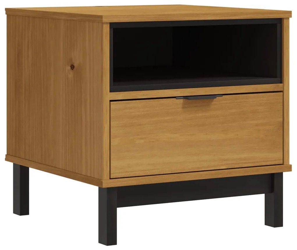 357823 vidaXL Помощна маса "FLAM" 50x50x50 см борово дърво масив