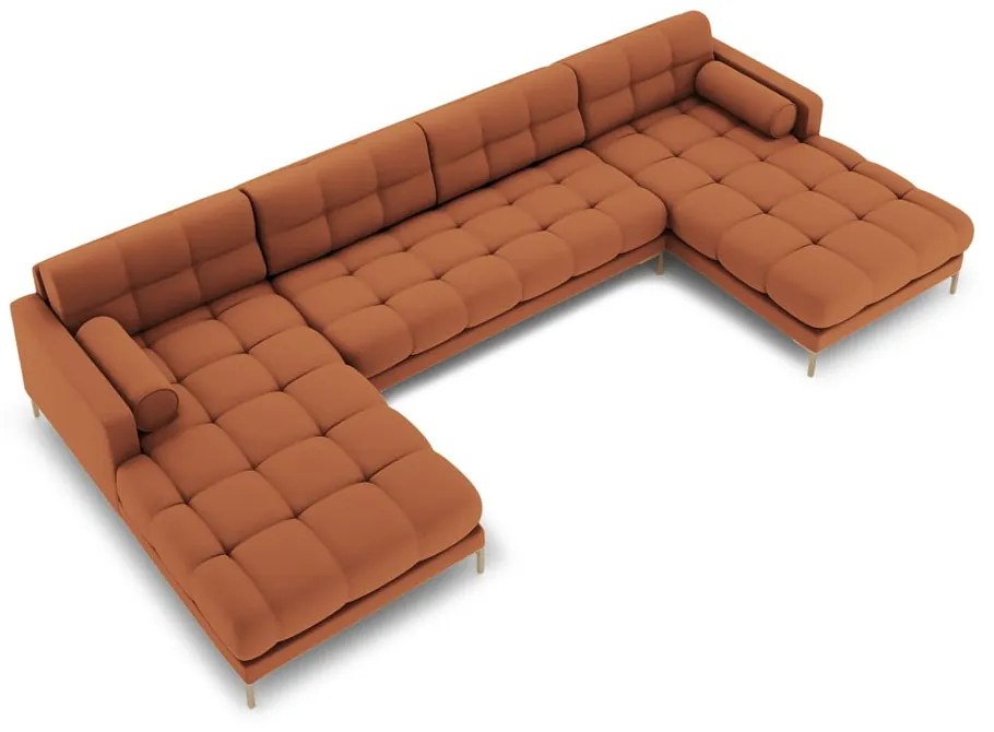 Ъглов диван в тухлен цвят ("U" форма) Bali – Cosmopolitan Design