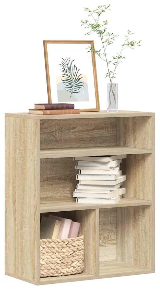 860312 vidaXL Библиотека, дъб сонома, 60x30x71,5 см, инженерно дърво