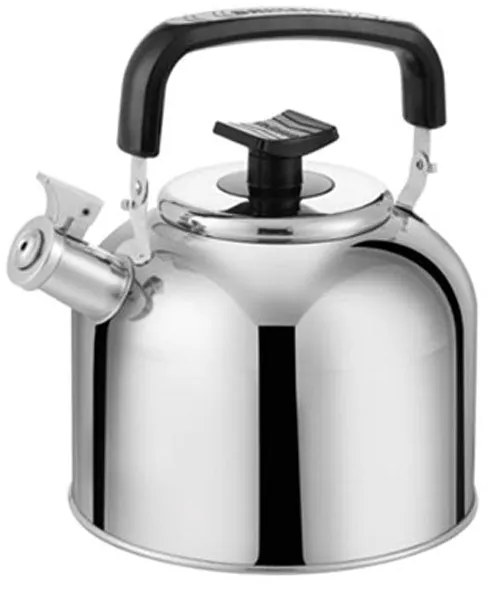 Свирещ чайник HAUS ROLAND HR-750-2, 4 литра, неръждаема стомана, дръжка бакелит, огледална полировка