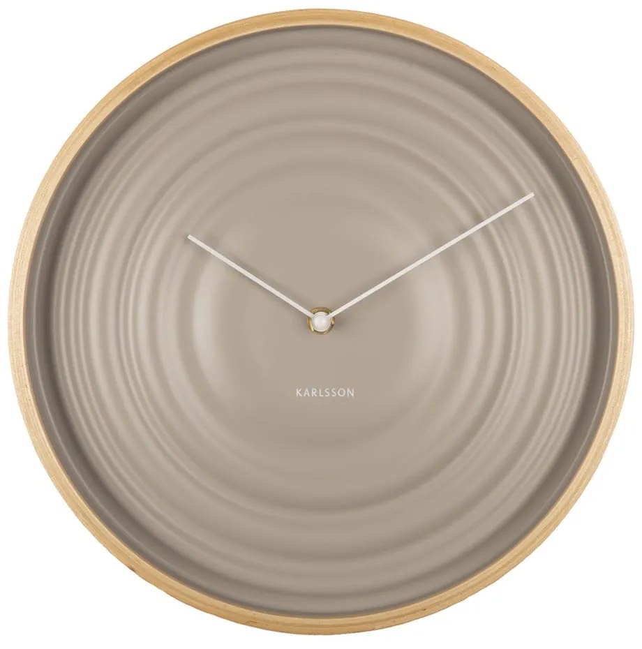 Бежов стенен часовник Ribble, ø 31 cm - Karlsson