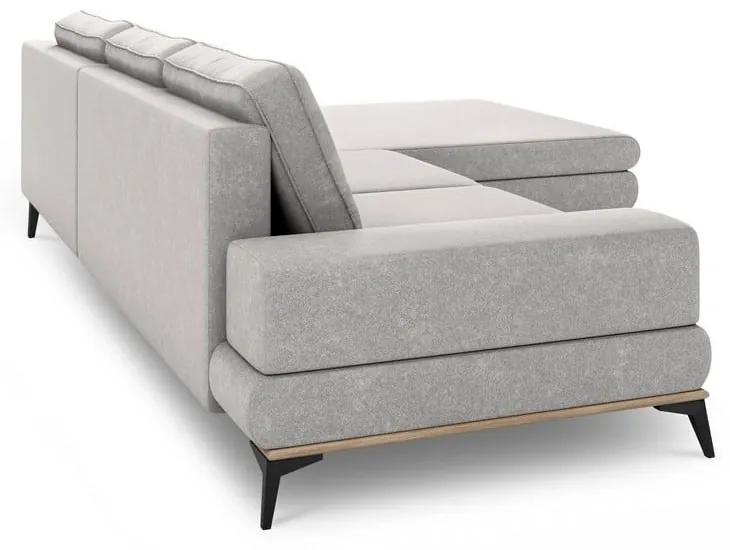 Светлосив ъглов разтегателен диван , десен ъгъл Planet - Windsor &amp; Co Sofas