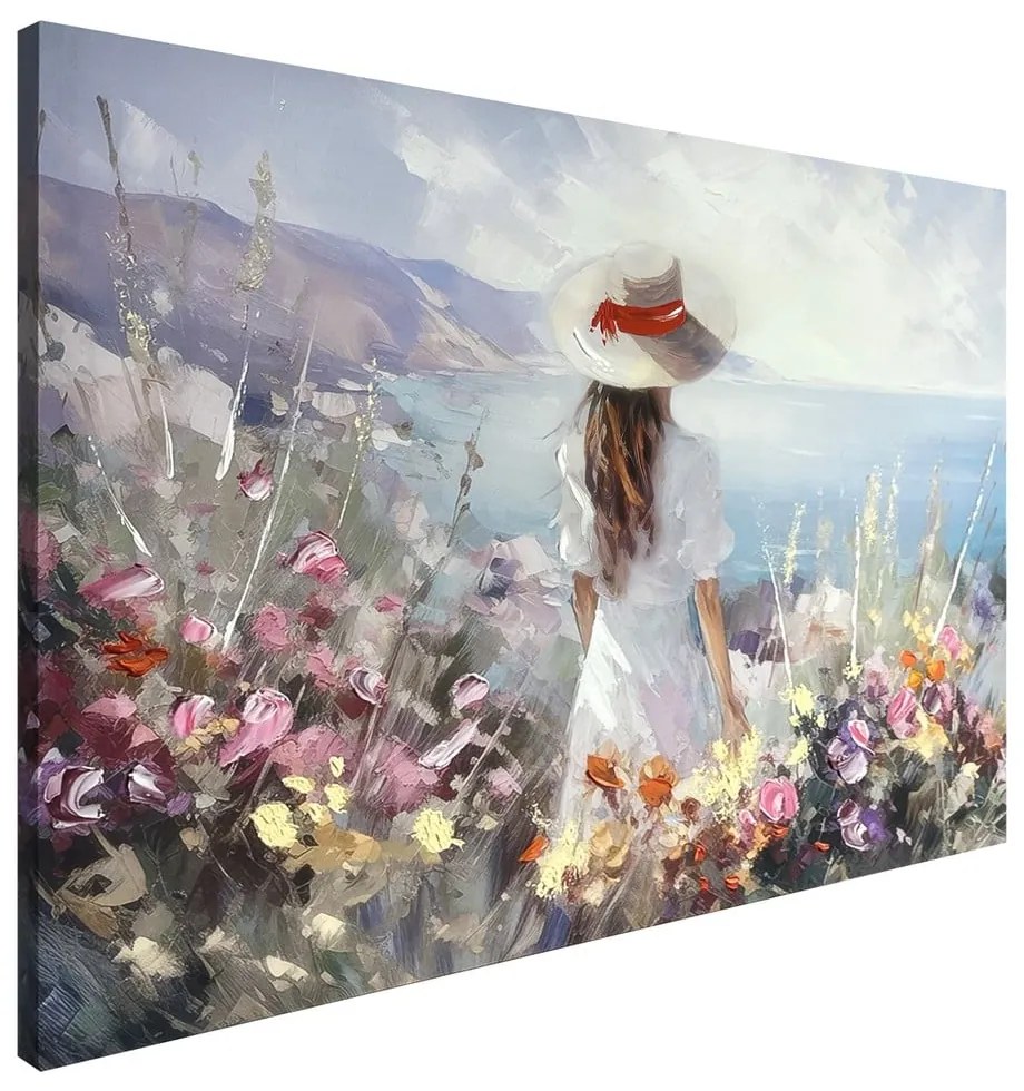 Картина с ръчно рисувани елементи 100x70 cm Amelia - Styler