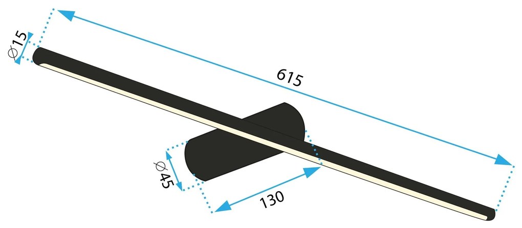 Аплик LED 60CM APP1342-W Black