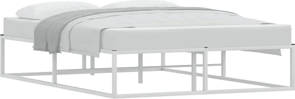 4017425 vidaXL Рамка за легло без матрак Бяла 140x200 cm Метал