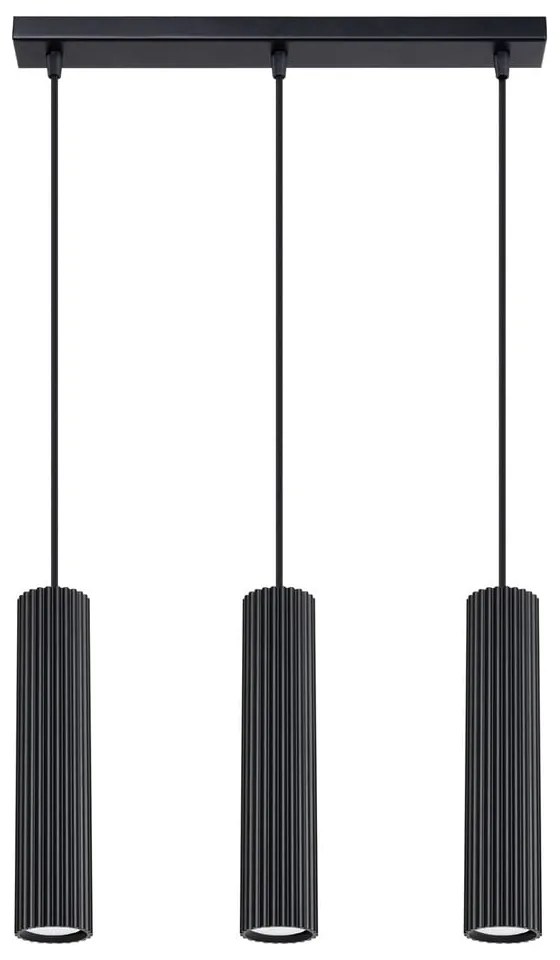 Черно висящо осветително тяло Gleam – Sollux