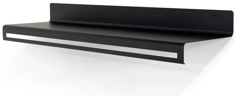 Черна метална стенна закачалка с рафт 120 cm Sway – Spinder Design