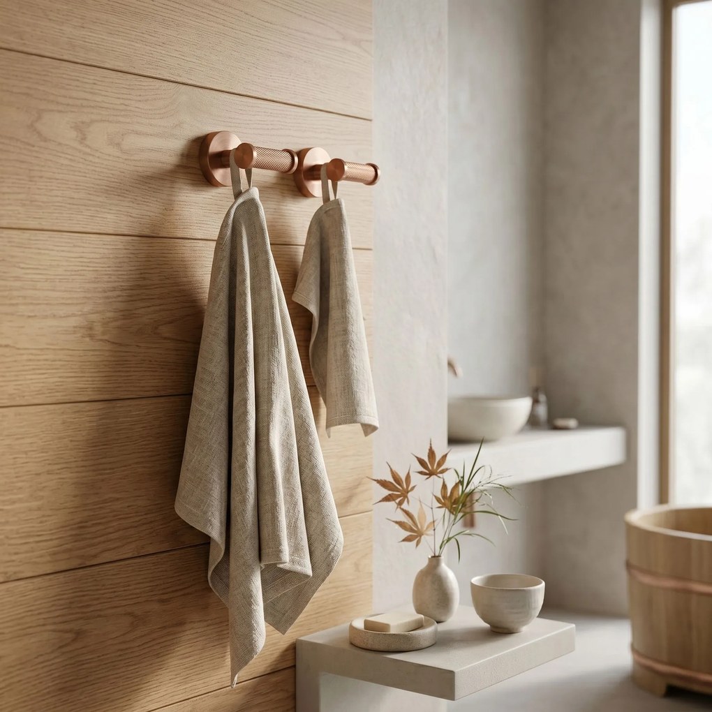 Двойна закачалка 6612 Modern Copper Brush