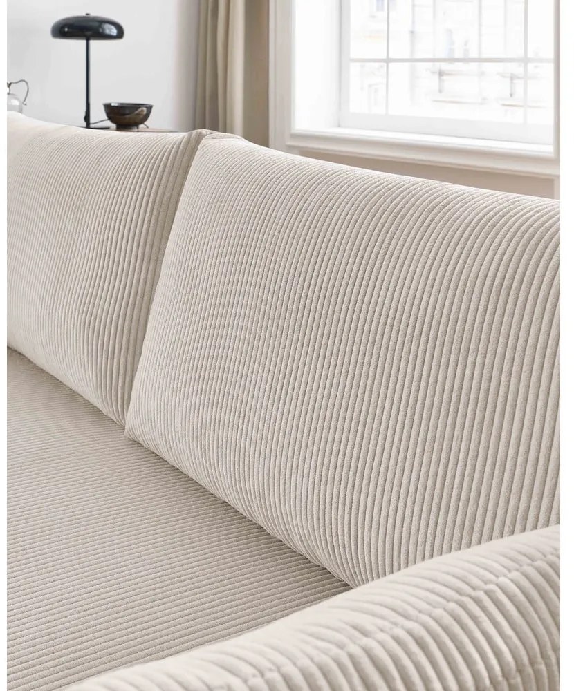 Бежов разтегателен диван от рипсено кадифе 211 cm Marcel – Bobochic Paris