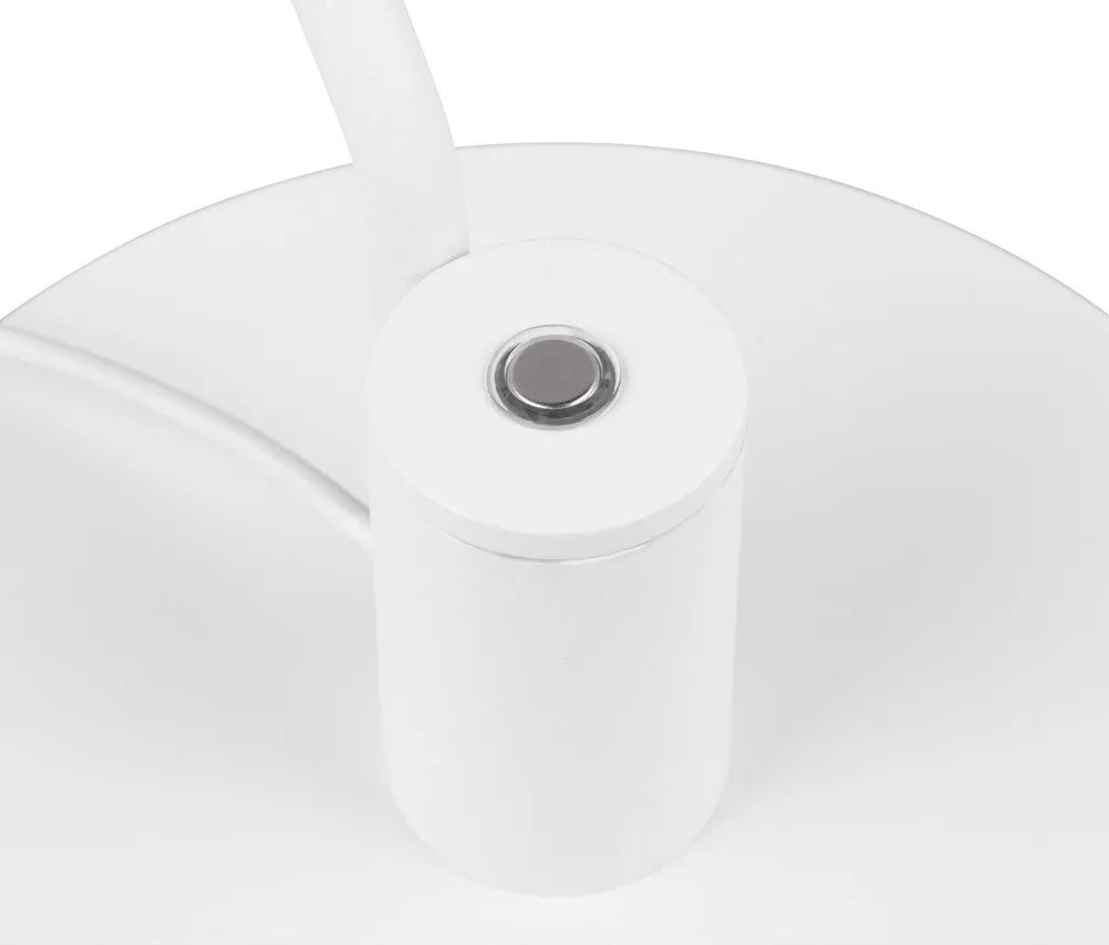 LED настолна лампа с огъваща се структура в матово бял цвят (височина 64 cm) Manduro – Trio