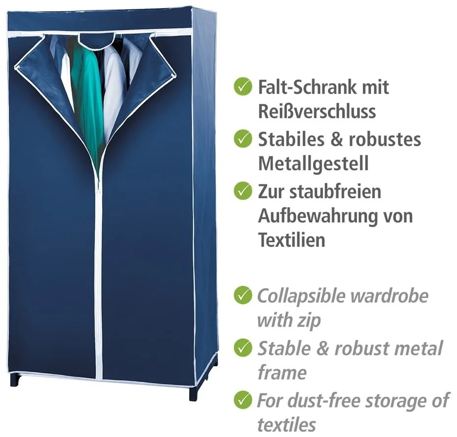 Гардероб от син плат 75x150 cm Air - Wenko