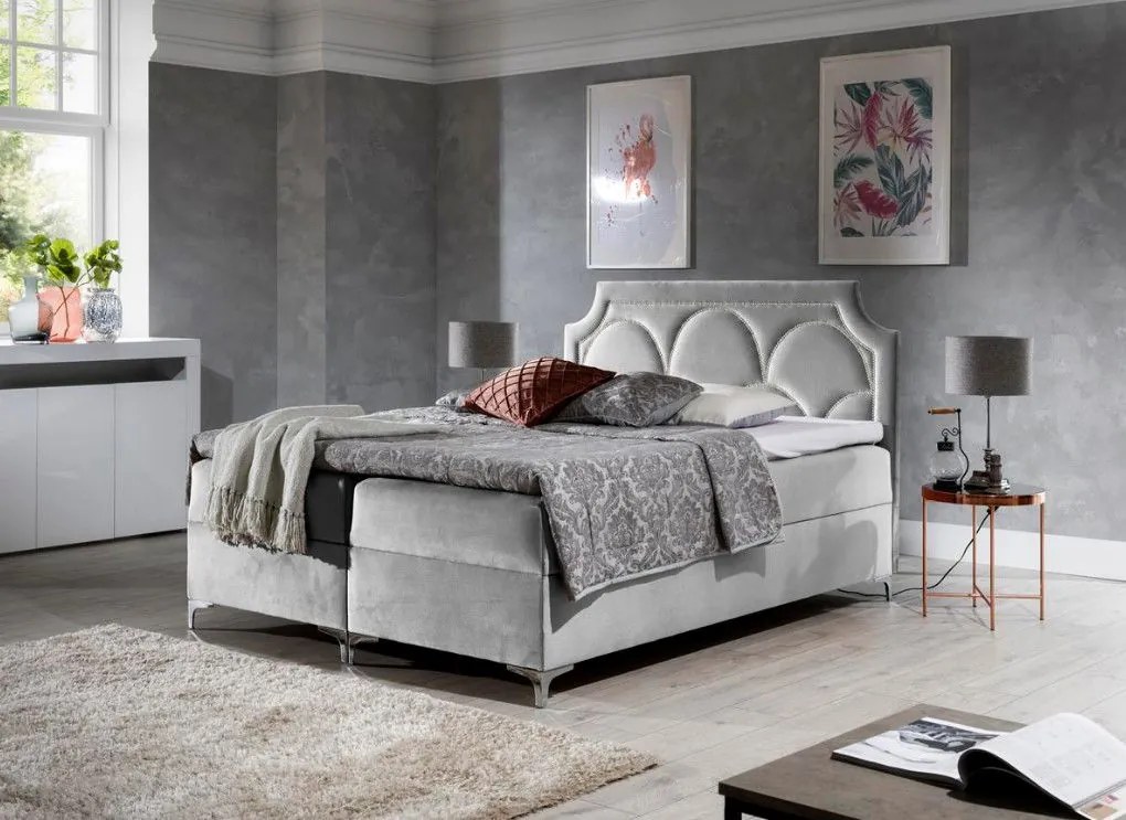 Тапицирано легло Caschmire-Gkri-140 x 200