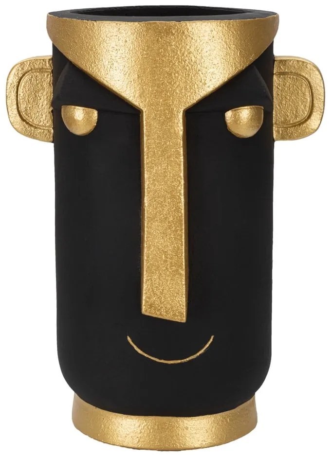 Висока ваза от полирезин в черно и златно 40 cm Tribal - Mauro Ferretti