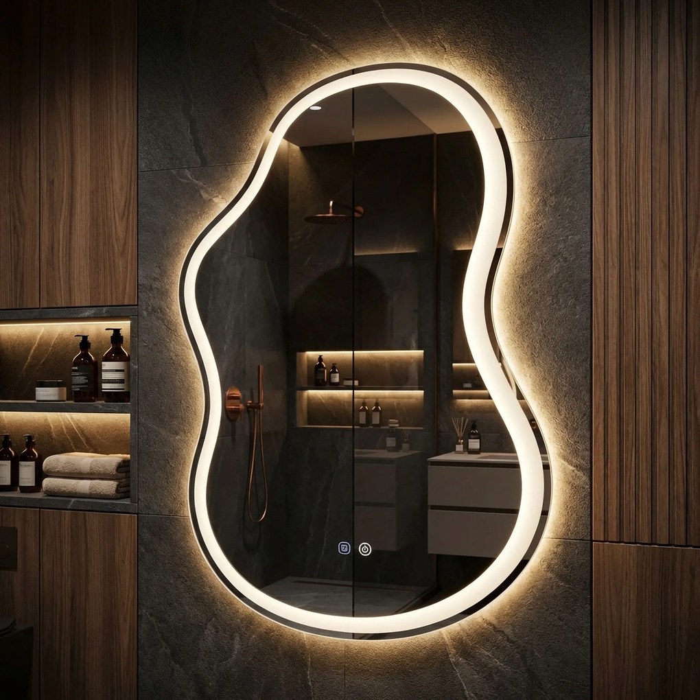 Огледало LED UNO DOUBLE 80x55 cm