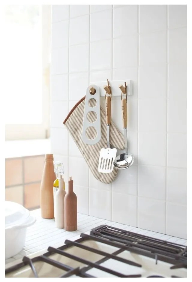 Бял стенен стелаж за кухненски инструменти Trio - YAMAZAKI