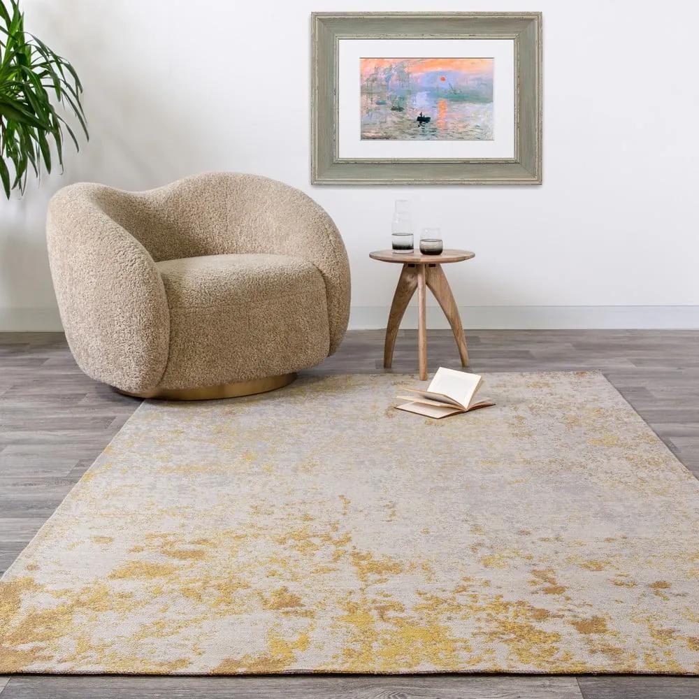 Външен килим от рециклирани влакна в цвят жълта охра 160x230 cm Dara – Asiatic Carpets