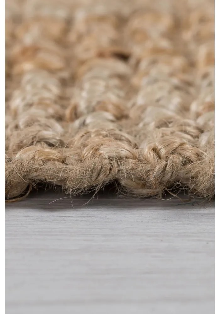 Ръчно изработена ютена пътека в естествен цвят 60x300 cm Jute Boucle – Flair Rugs