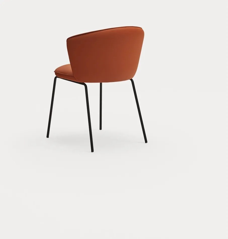 Оранжеви тапицирани трапезни столове в комплект 2 бр. Add – Teulat