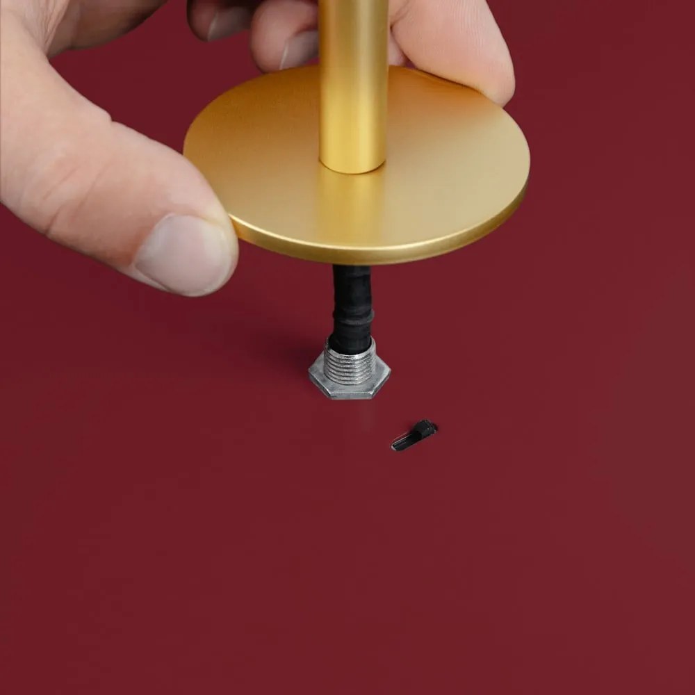 Червено метално LED затъмняващо се висящо осветително тяло с метален абажур ø 31 cm Asteria Plus – UMAGE