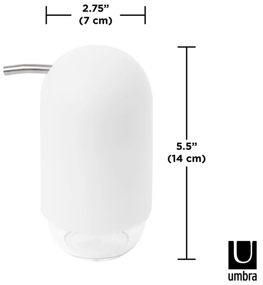 Бял пластмасов дозатор за сапун 230 ml Touch - Umbra