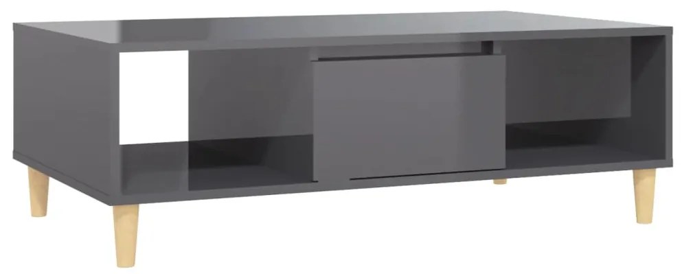 806021 vidaXL Маса за кафе, сив гланц, 103,5x60x35 см, инженерно дърво