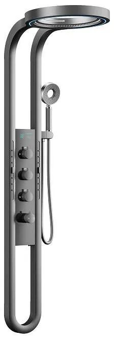 Хидромасажен душ панел 3617GG GUN GREY, Inter Ceramic, 155.5x40.2х58см