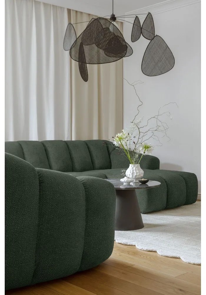 Тъмнозелен ъглов диван (ляв ъгъл/U форма) Shell – Miuform