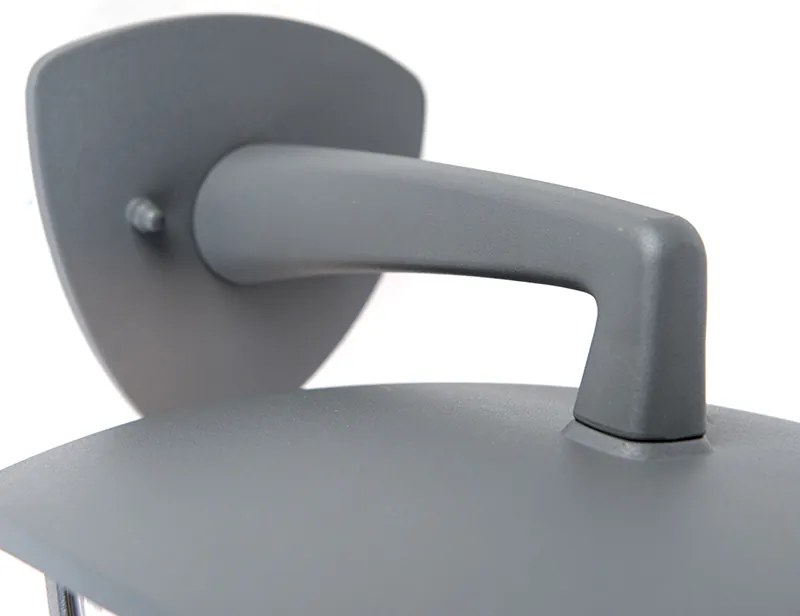 Класически външен фенер за стена надолу тъмно сив IP44 - Platar