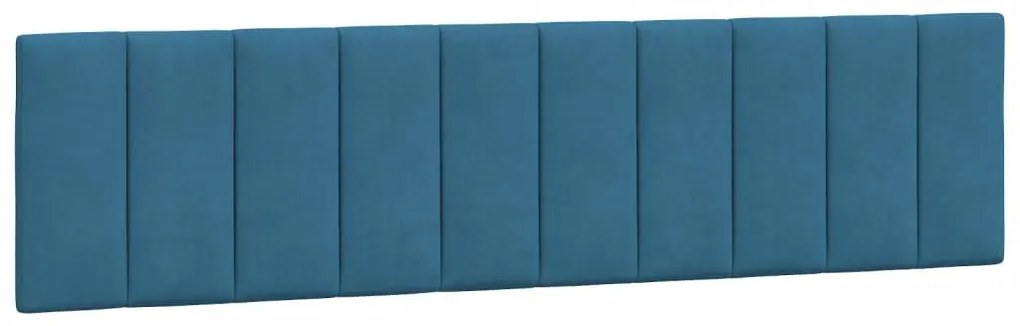 374693 vidaXL Мека табла за легло, синя, 200 см, кадифе