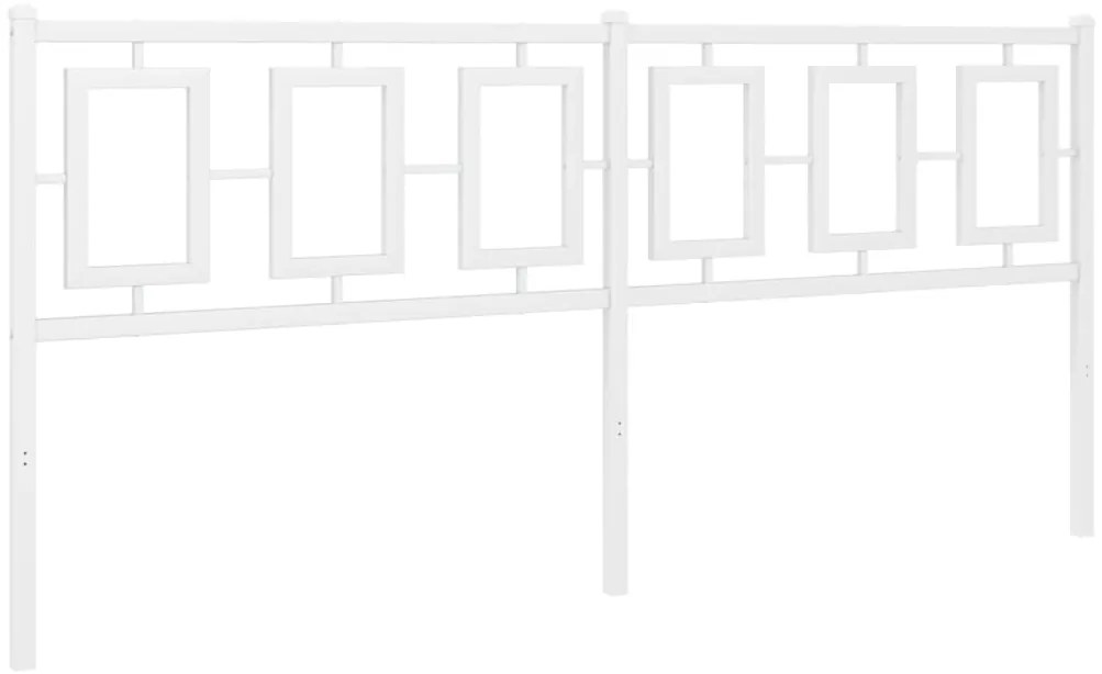 374326 vidaXL Метална резервна табла за легло, бяла, 180 см