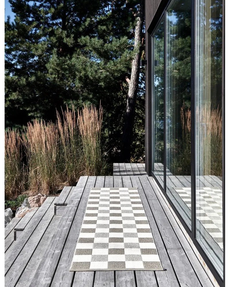 Бежова и кремава пътека за открито и закрито 70x300 cm Pix Dark Linen – Pappelina