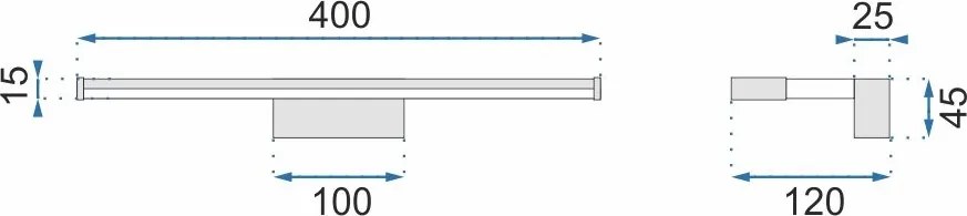 АПЛИК ЗА БАНЯ LED 8W 40CM APP368-1W CHROM