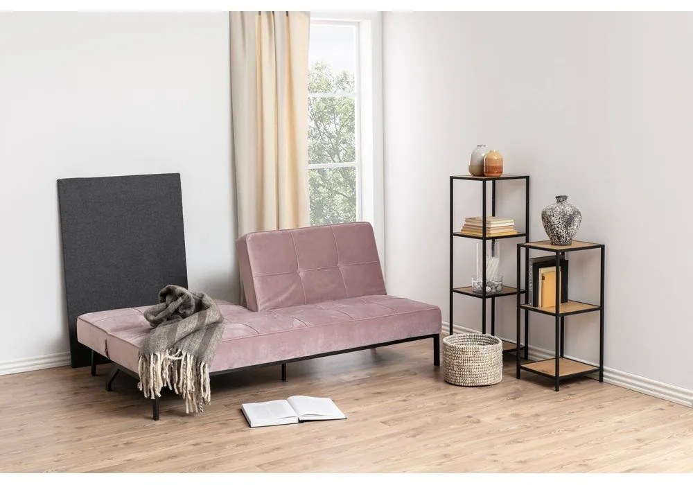 Розов разтегателен диван Perugia - Actona